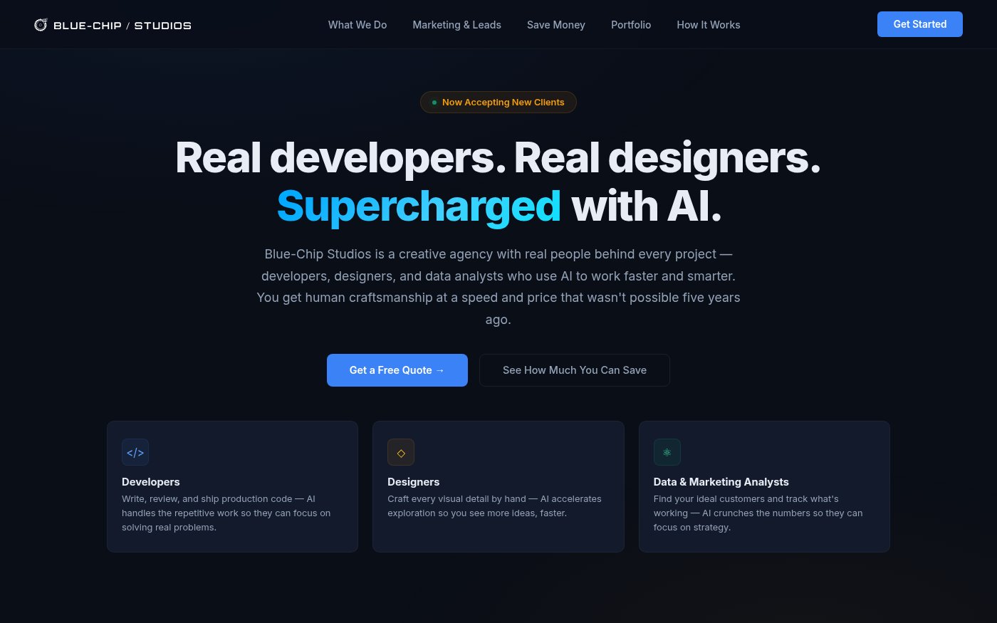 Blue-Chip Studios website screenshot